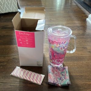 Lilly Pulitzer pitcher party set